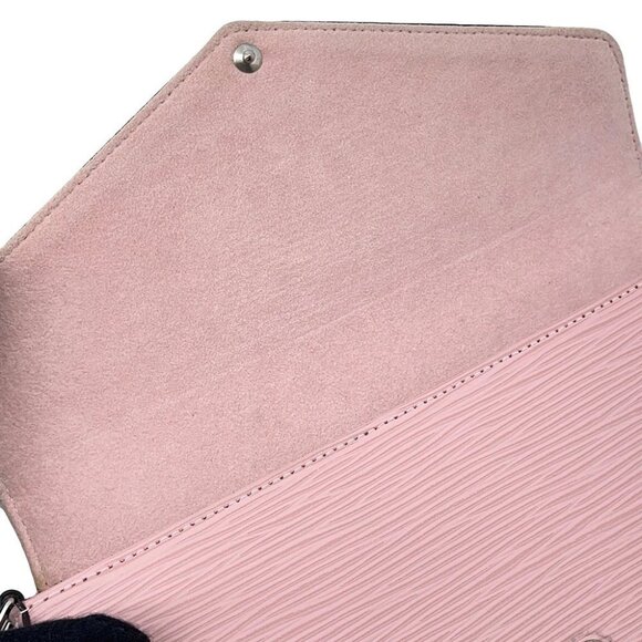 LOUIS VUITTON Felicie Pochette Epi Leather Rose Ballerine M62467 - Picture 11 of 15